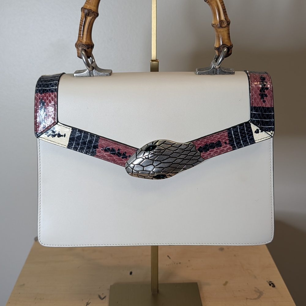 Gucci Lilith Snake Bamboo Handle Bag